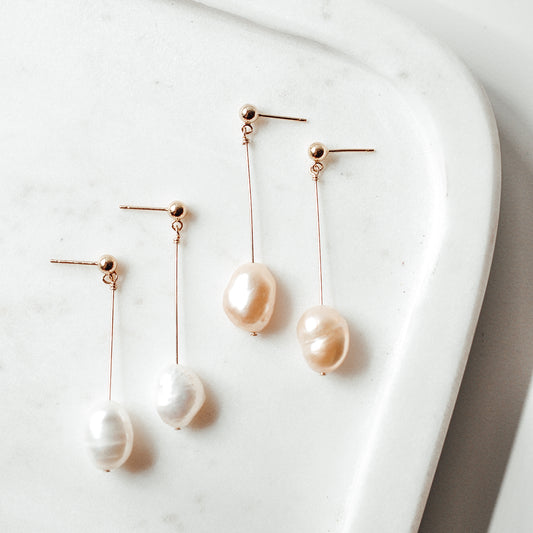 Pearl Nugget Drops - Quad Espresso Jewelry