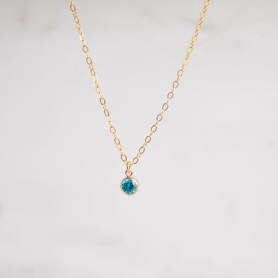 Birthstone Charm Necklace - Quad Espresso Jewelry