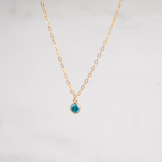 Birthstone Charm Necklace - Quad Espresso Jewelry