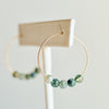 Beaded Sparkle Hoops - Quad Espresso Jewelry