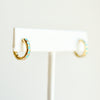 Turquoise Huggie Hoops - Quad Espresso Jewelry