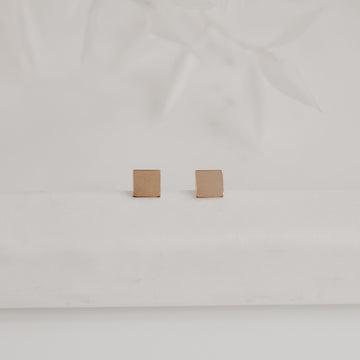 Simple Square Studs - Quad Espresso Jewelry