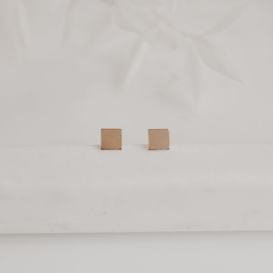 Simple Square Studs - Quad Espresso Jewelry