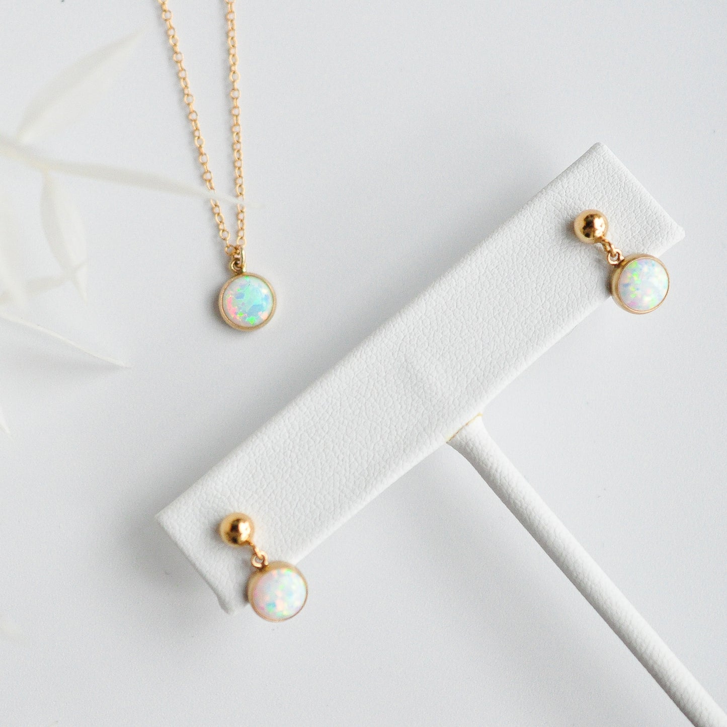 Opal Set (Necklace & Earrings)
