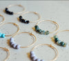 Beaded Sparkle Hoops - Quad Espresso Jewelry