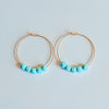 Beaded Sparkle Hoops - Quad Espresso Jewelry