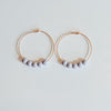 Beaded Sparkle Hoops - Quad Espresso Jewelry