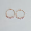 Beaded Sparkle Hoops - Quad Espresso Jewelry