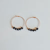 Beaded Sparkle Hoops - Quad Espresso Jewelry