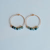Beaded Sparkle Hoops - Quad Espresso Jewelry