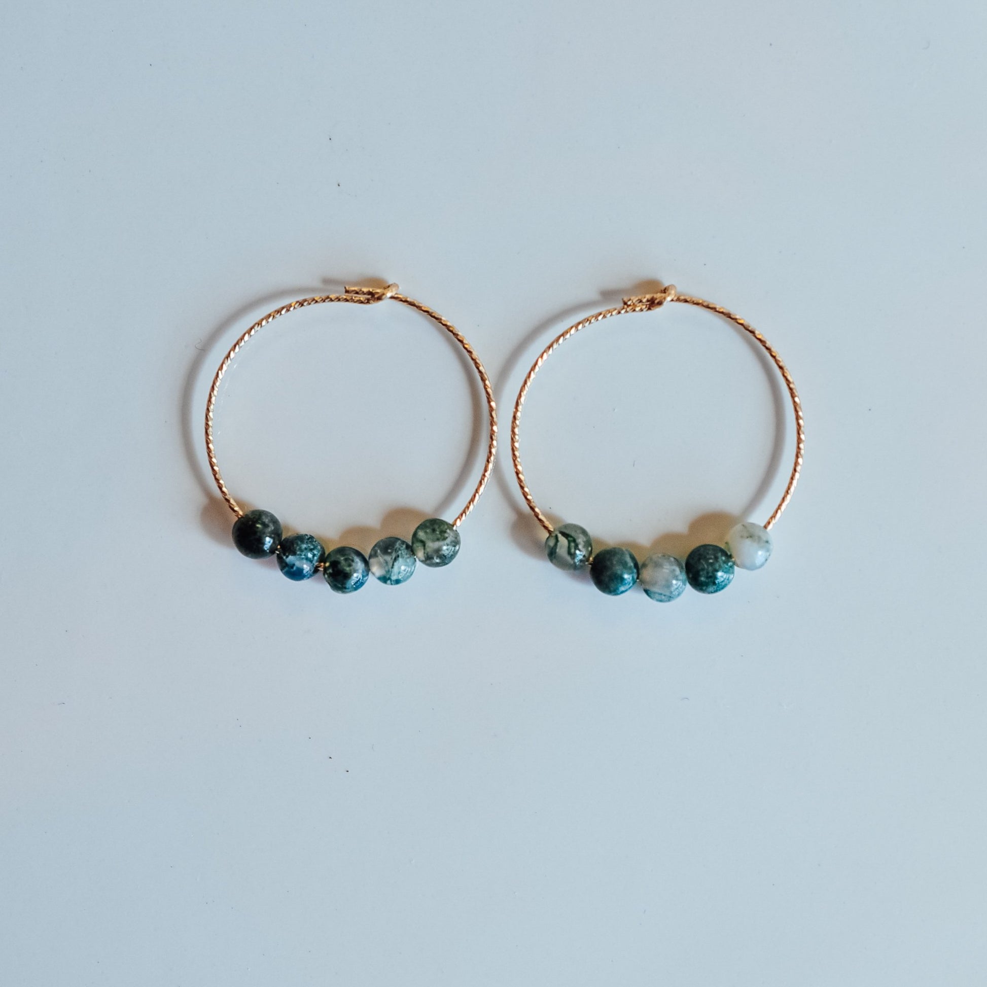 Beaded Sparkle Hoops - Quad Espresso Jewelry