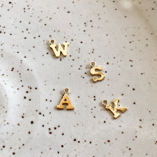 Initial Necklace Charms - Quad Espresso Jewelry