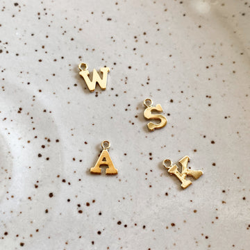 Initial Necklace Charms - Quad Espresso Jewelry