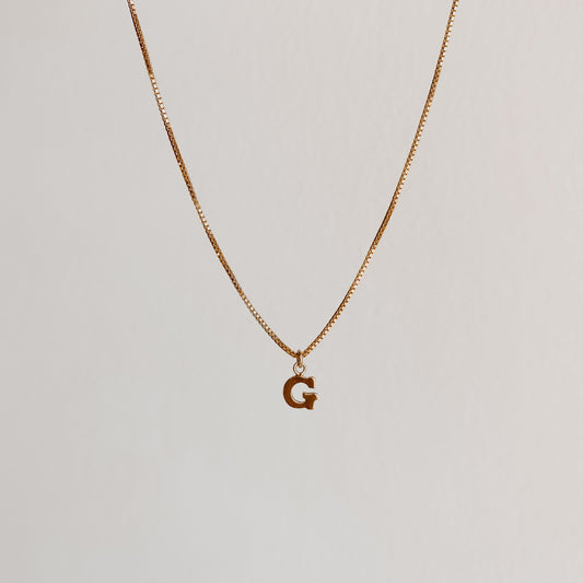 Initial Charm Necklace - Quad Espresso Jewelry