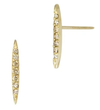14k Solid Gold Marquise Diamond Bar Studs - Quad Espresso Jewelry