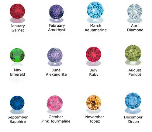 Two Birthstones Ring Stack - Quad Espresso Jewelry