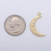 Embellished Moon Charm Necklace - Quad Espresso Jewelry