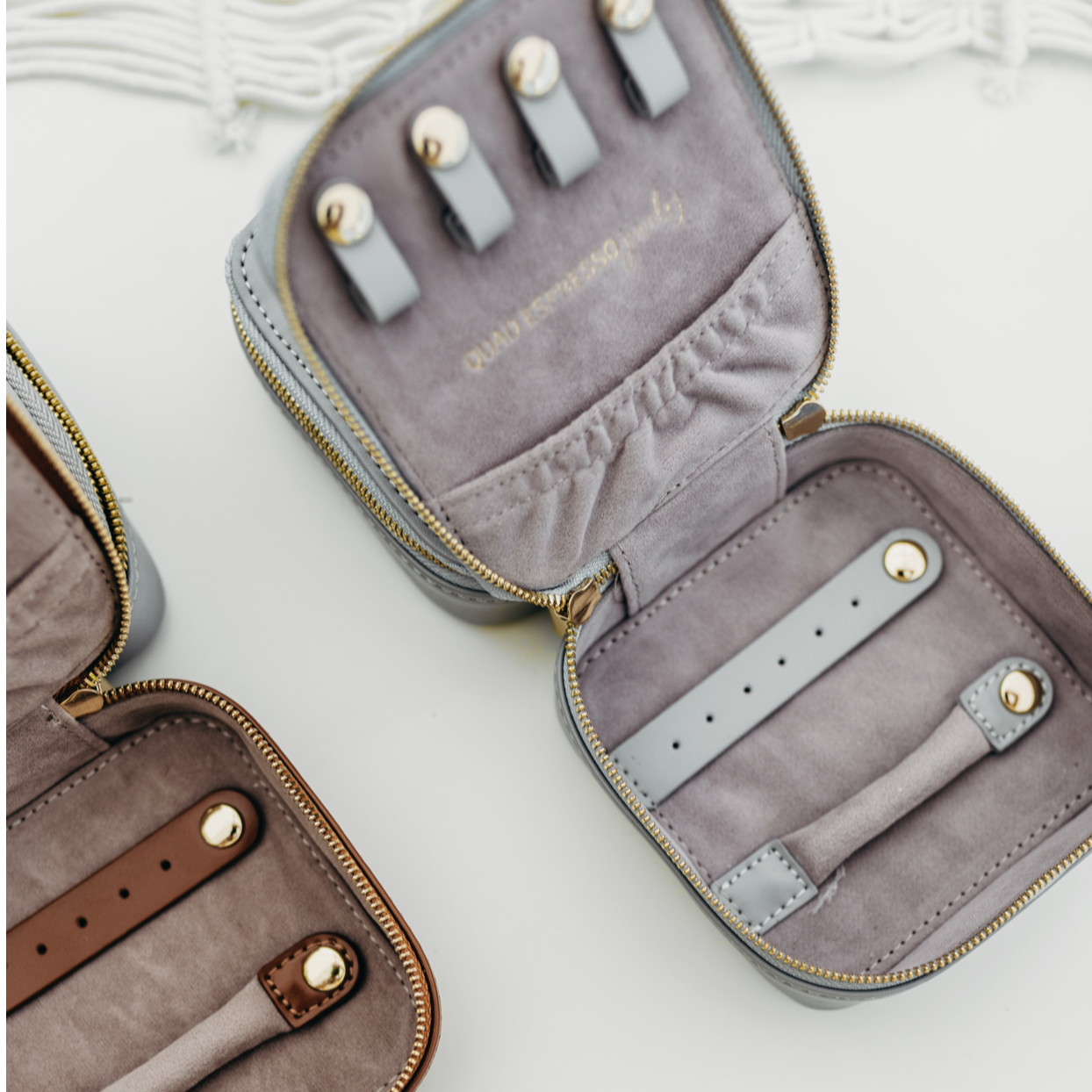Pocket Sized Jewelry Case - Quad Espresso Jewelry
