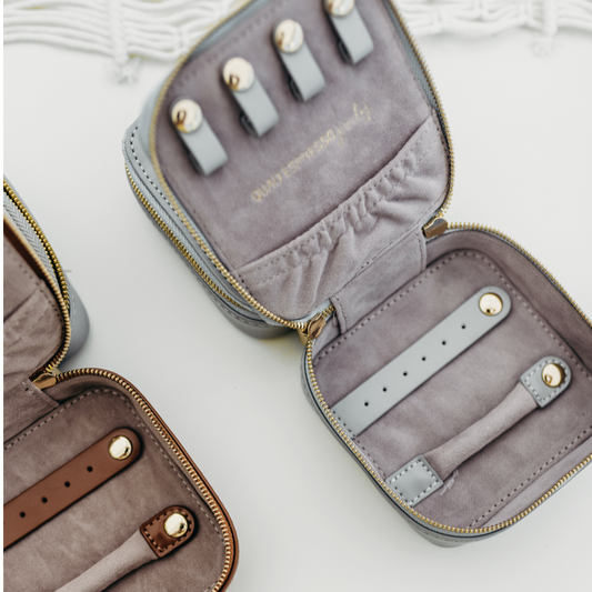 Pocket Sized Jewelry Case - Quad Espresso Jewelry