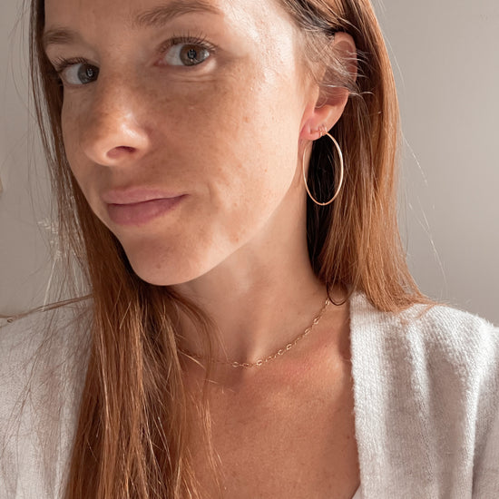 Essential Gold Hoops - Quad Espresso Jewelry