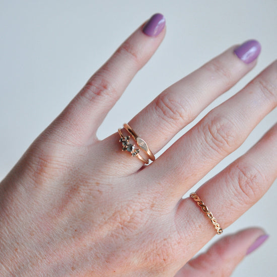 Signet Ring - Quad Espresso Jewelry