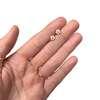14k Gold Daisy Enamel Studs