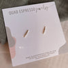 14k Solid Gold Marquise Diamond Bar Studs - Quad Espresso Jewelry