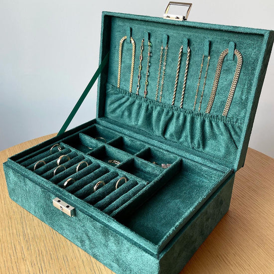 Velvet Collection Case - Quad Espresso Jewelry