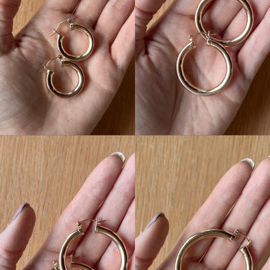 Chunky Statement Hoops - Quad Espresso Jewelry