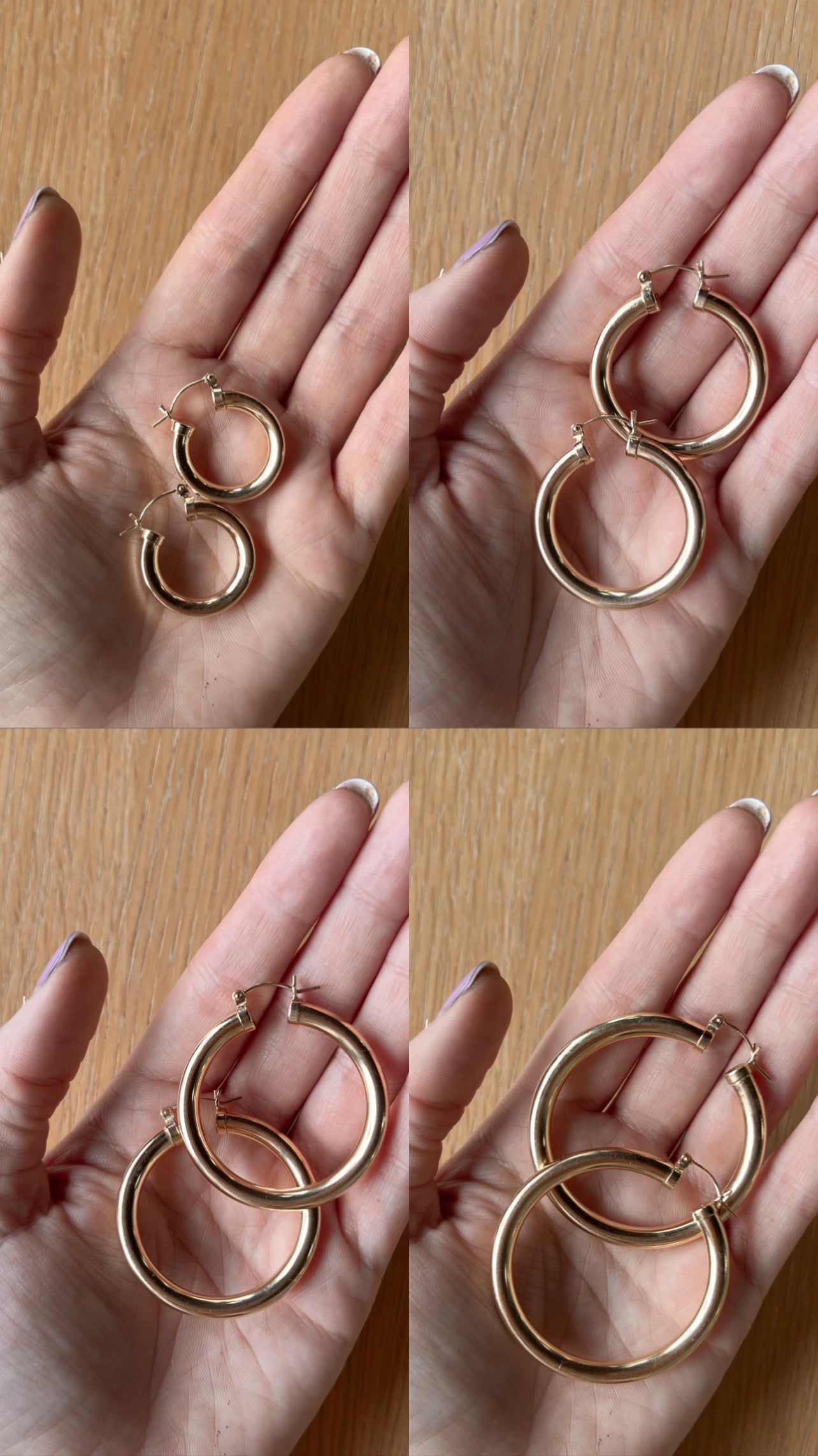 Chunky Statement Hoops - Quad Espresso Jewelry