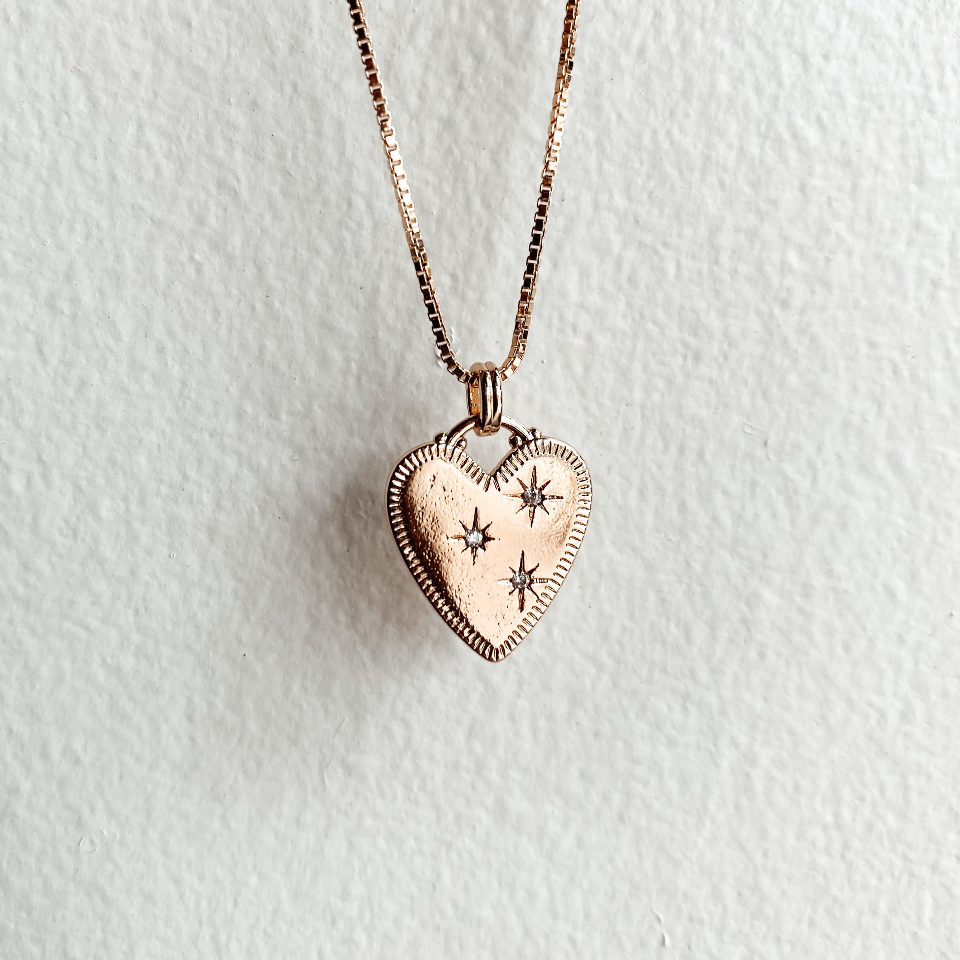 Heart Charm Necklace - Quad Espresso Jewelry