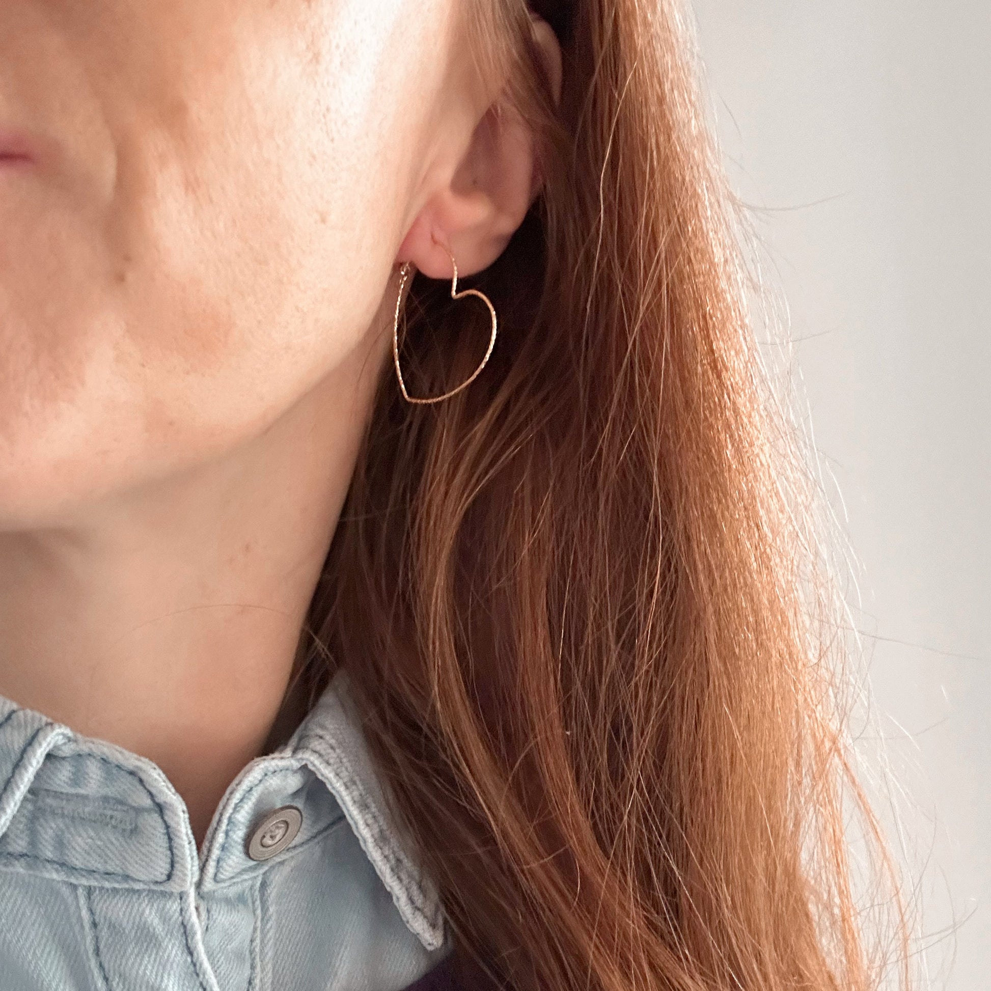 Heart Hoops - Quad Espresso Jewelry