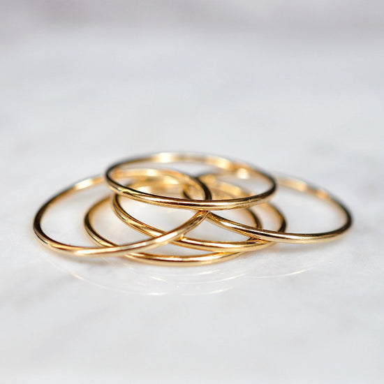 Beaded Ring Set - Quad Espresso Jewelry
