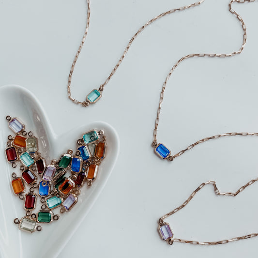 Rectangle Stone Necklace - Quad Espresso Jewelry