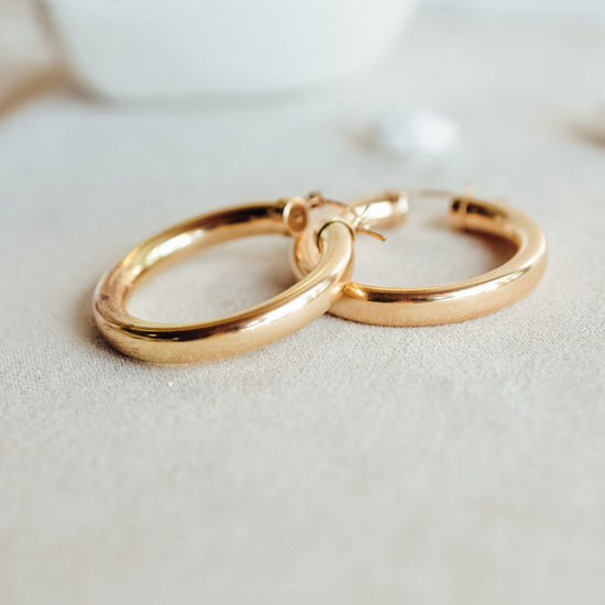 Chunky Statement Hoops - Quad Espresso Jewelry