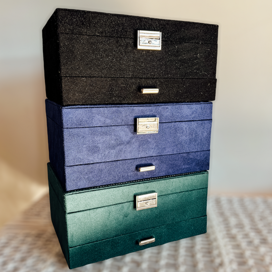 Velvet Collection Case - Quad Espresso Jewelry