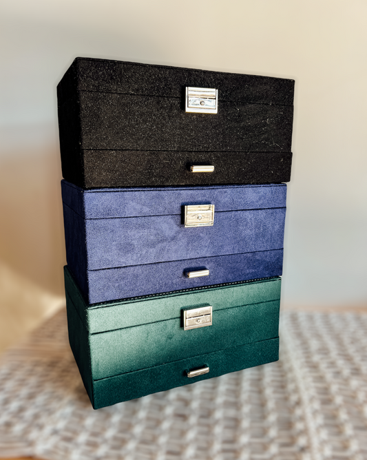 Velvet Collection Case - Quad Espresso Jewelry