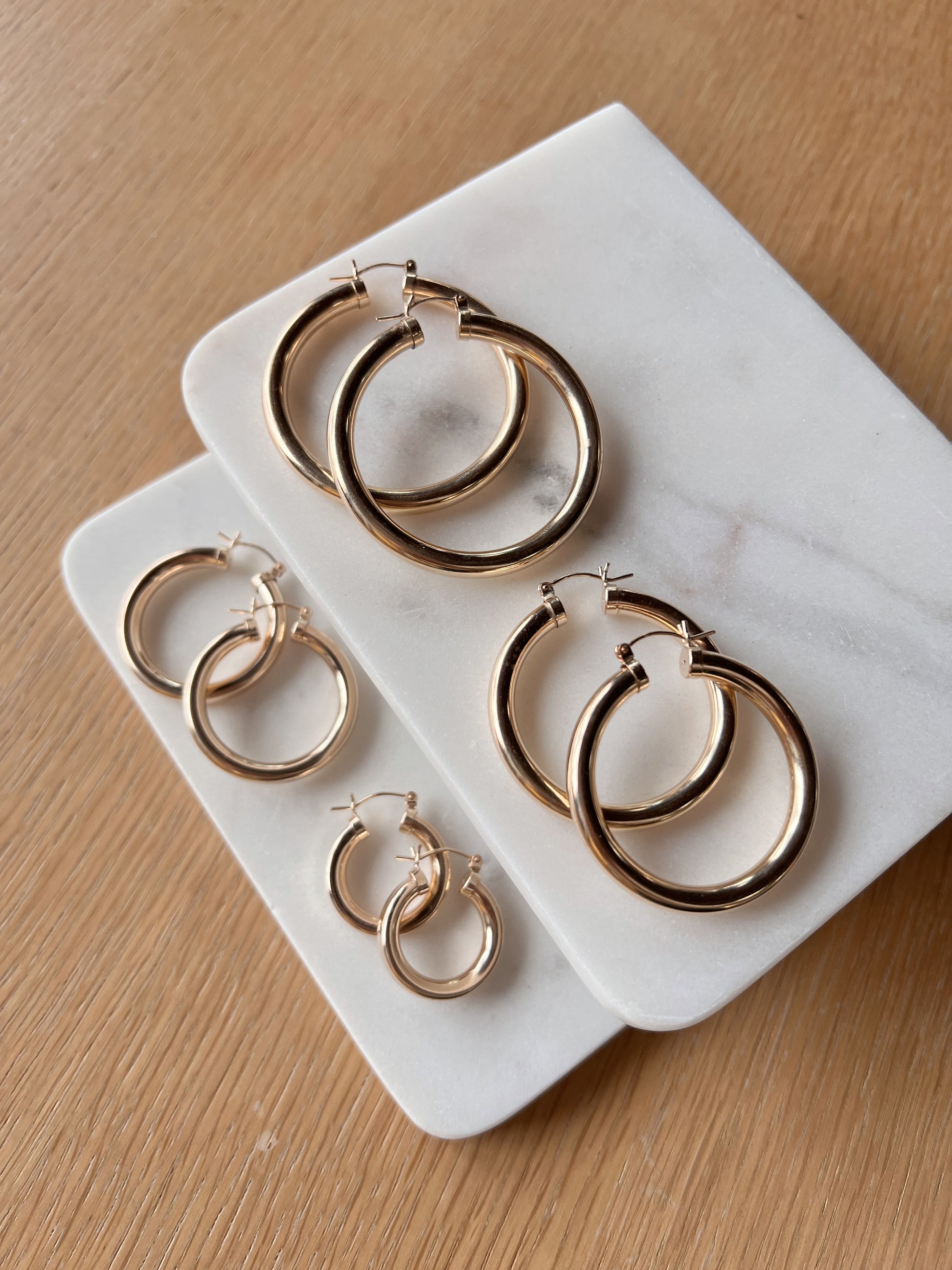 Chunky Statement Hoops - Quad Espresso Jewelry