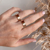 Thick Flat Band - Quad Espresso Jewelry