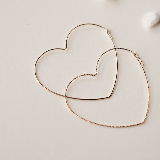 Heart Hoops - Quad Espresso Jewelry