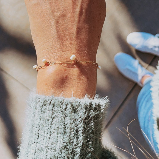 Lilah w/ Pearls Bracelet - Quad Espresso Jewelry