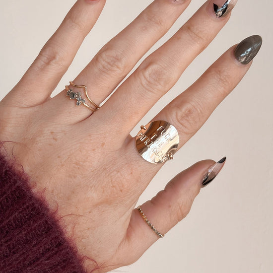 Fu* The Patriarchy Ring - Quad Espresso Jewelry