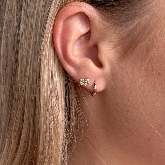 14k Solid Gold Huggies