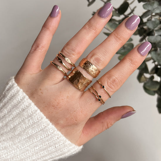 Floral Band - Quad Espresso Jewelry