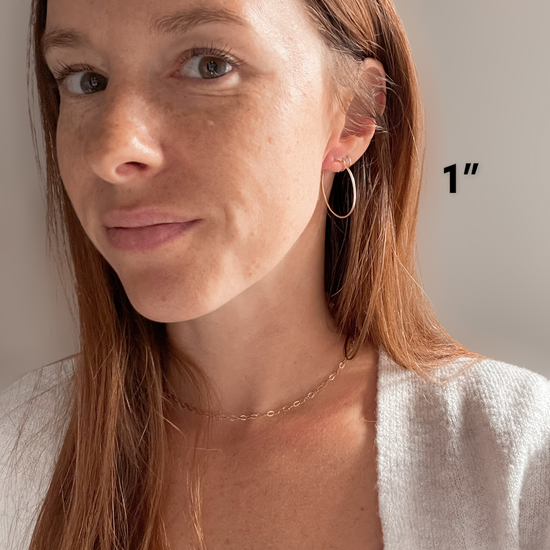 Essential Gold Hoops - Quad Espresso Jewelry