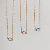 Rectangle Stone Necklace - Quad Espresso Jewelry