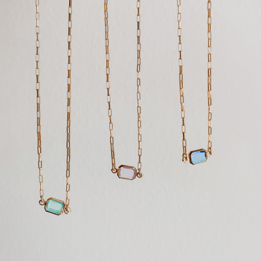 Rectangle Stone Necklace - Quad Espresso Jewelry
