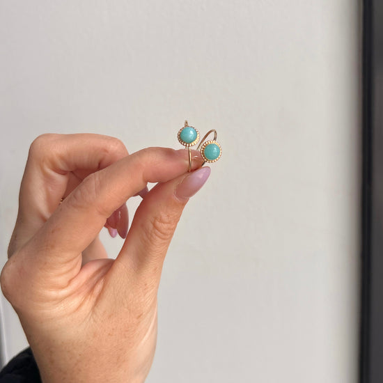 HALO Ring - Amazonite - Quad Espresso Jewelry