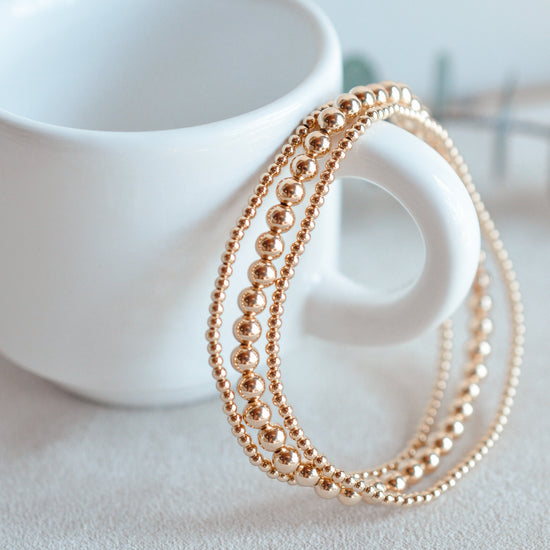 Bella Beaded Bracelets - Quad Espresso Jewelry