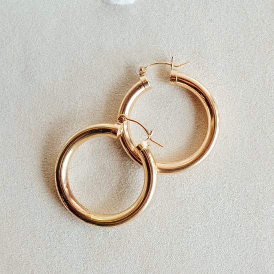 Chunky Statement Hoops - Quad Espresso Jewelry